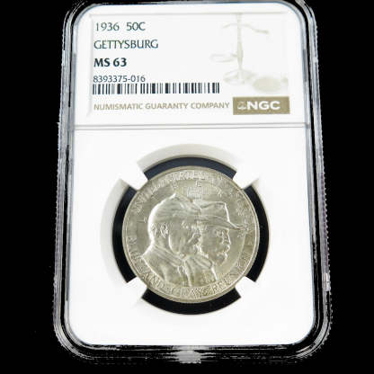 1936 Gettysburg Commemorative Half Dollar – NGC MS63 