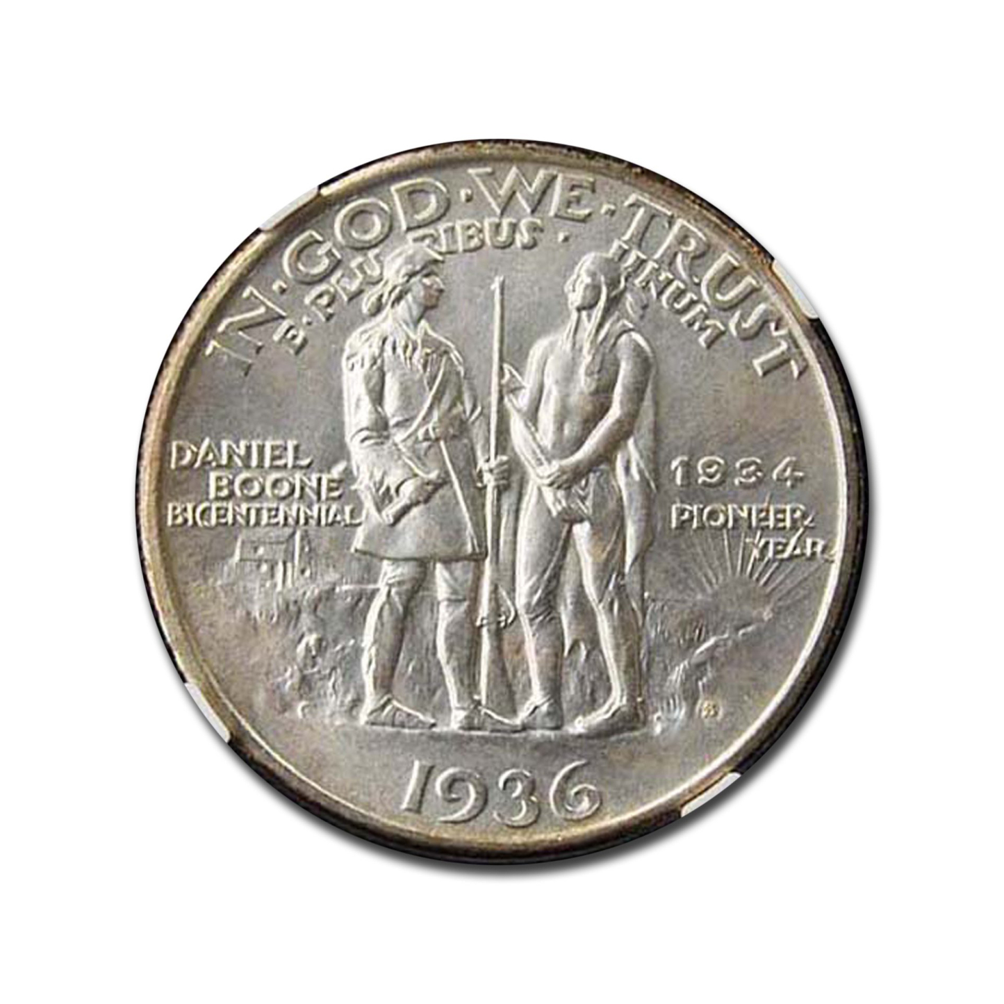 1934-1938 Daniel Boone Bicentennial Half Dollar 