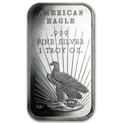 【LOT OF 10 】1 oz Silver Bar - World Wide Mint (Eagle) .999 Fine Silver | 1 Troy Ounce 