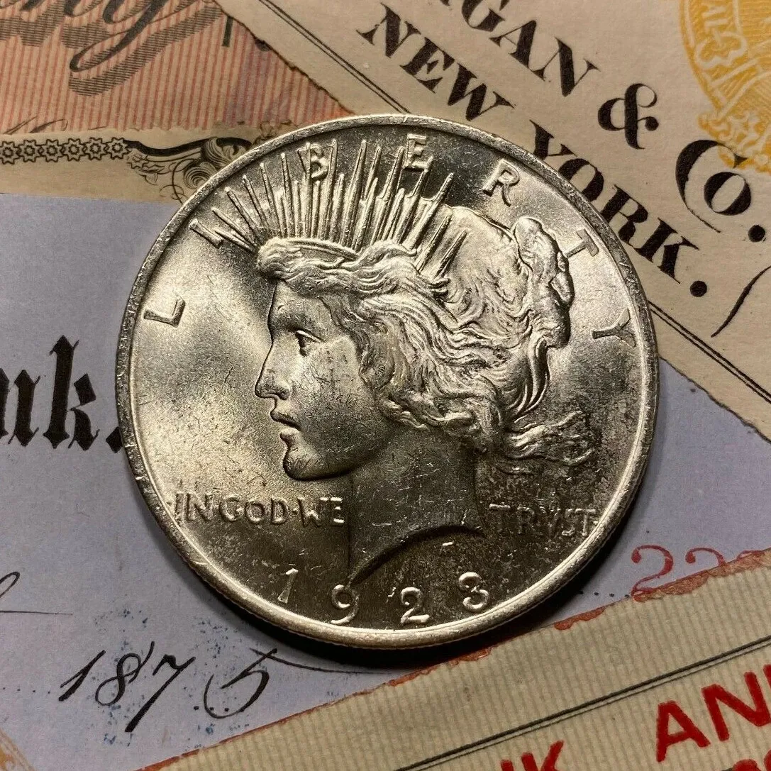 🕊️【1921-1935 Peace Silver Dollar 】Complete Collection, Gem BU from OBW Roll Hoard Auction