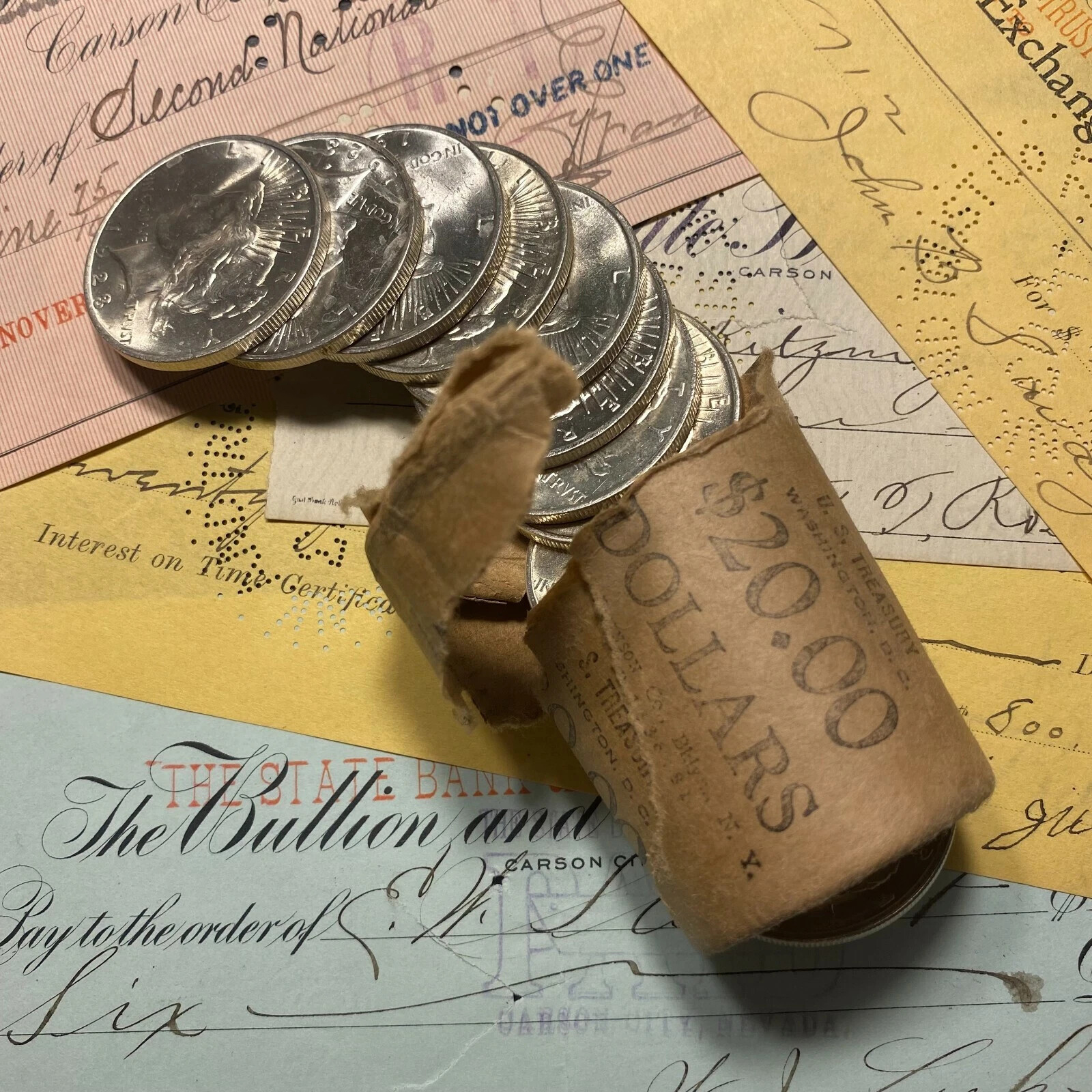 🕊️【1921-1935 Peace Silver Dollar 】Complete Collection, Gem BU from OBW Roll Hoard Auction