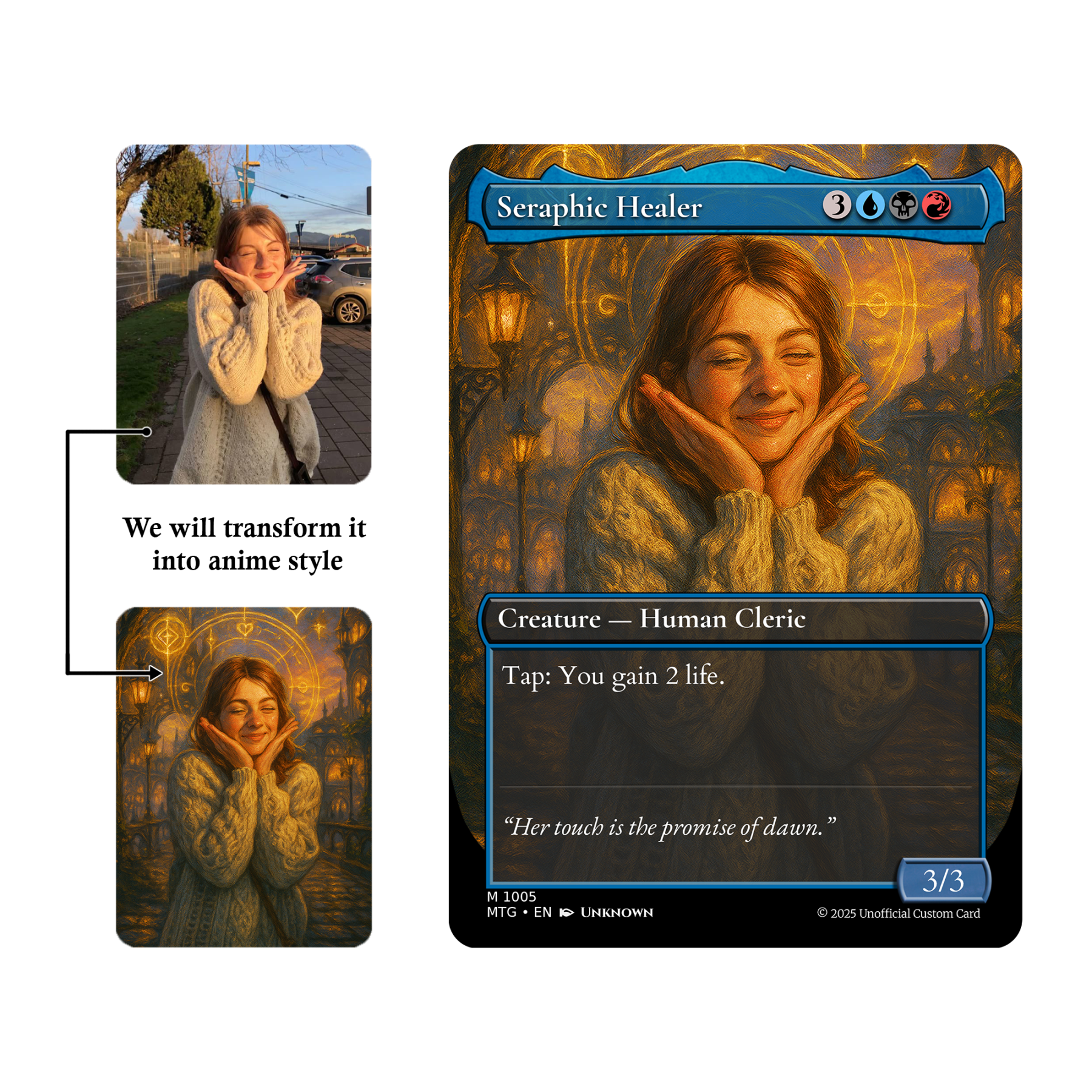 Custom Anime Character MTG Magic TCG Card-Claire Custom