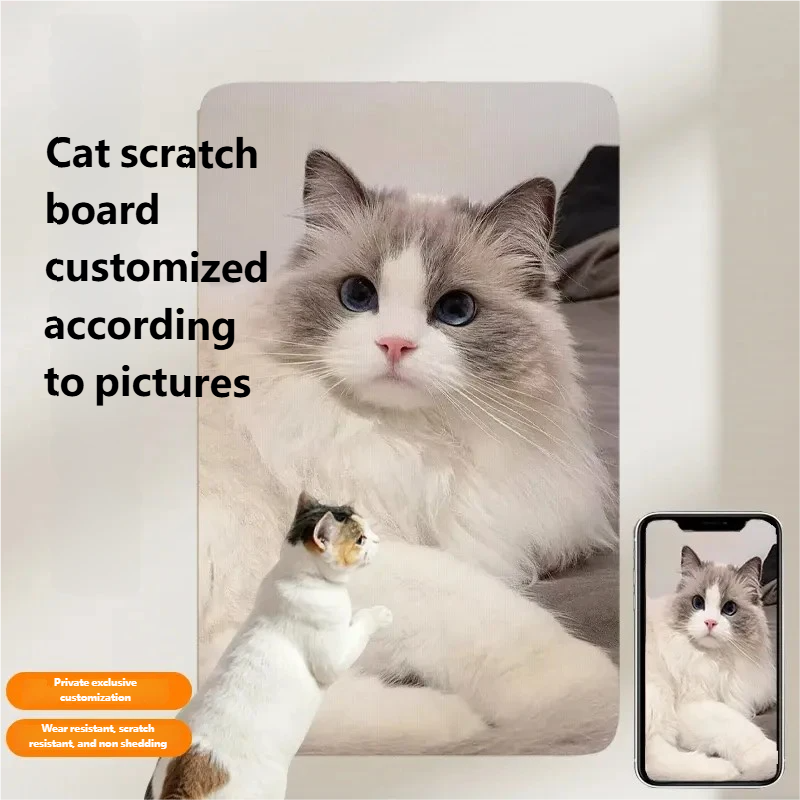 Customized cat climbing stickers, cat wall climbing stickers, freely cut, wear-resistant, scratch-resistant, cat-teasing tool, printed cat board wall stickers.-Claire Custom