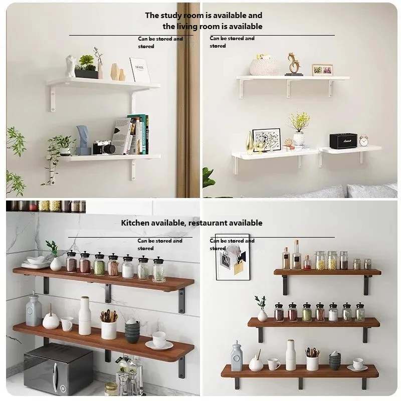 Wall-mounted shelves, partitions, wall-mounted wooden shelves, wall-mounted bookshelves, racks.