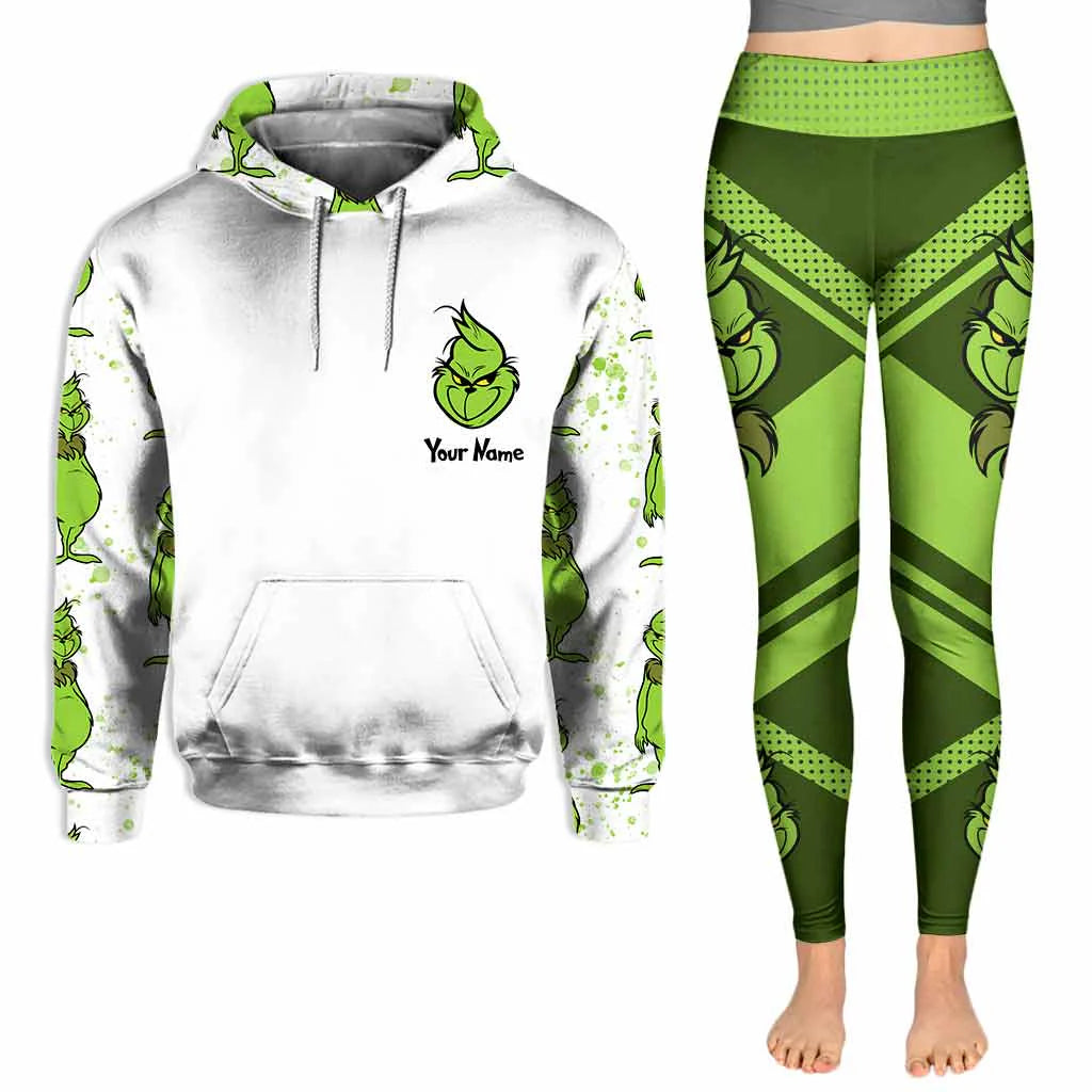 Grch Green Monster Rock Paper Scissors I Win - Personalized Hoodie And Leggings-Claire Custom