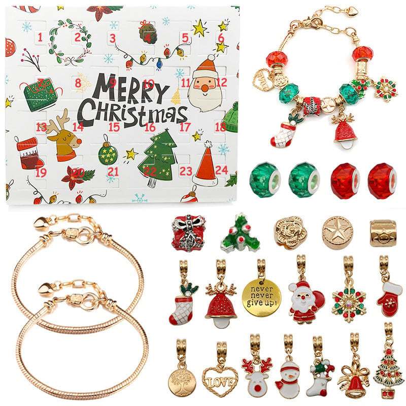 DIY 24 Days Christmas Countdown Calendar Bracelets Set-Claire Custom
