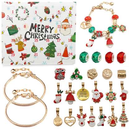 DIY 24 Days Christmas Countdown Calendar Bracelets Set-Claire Custom