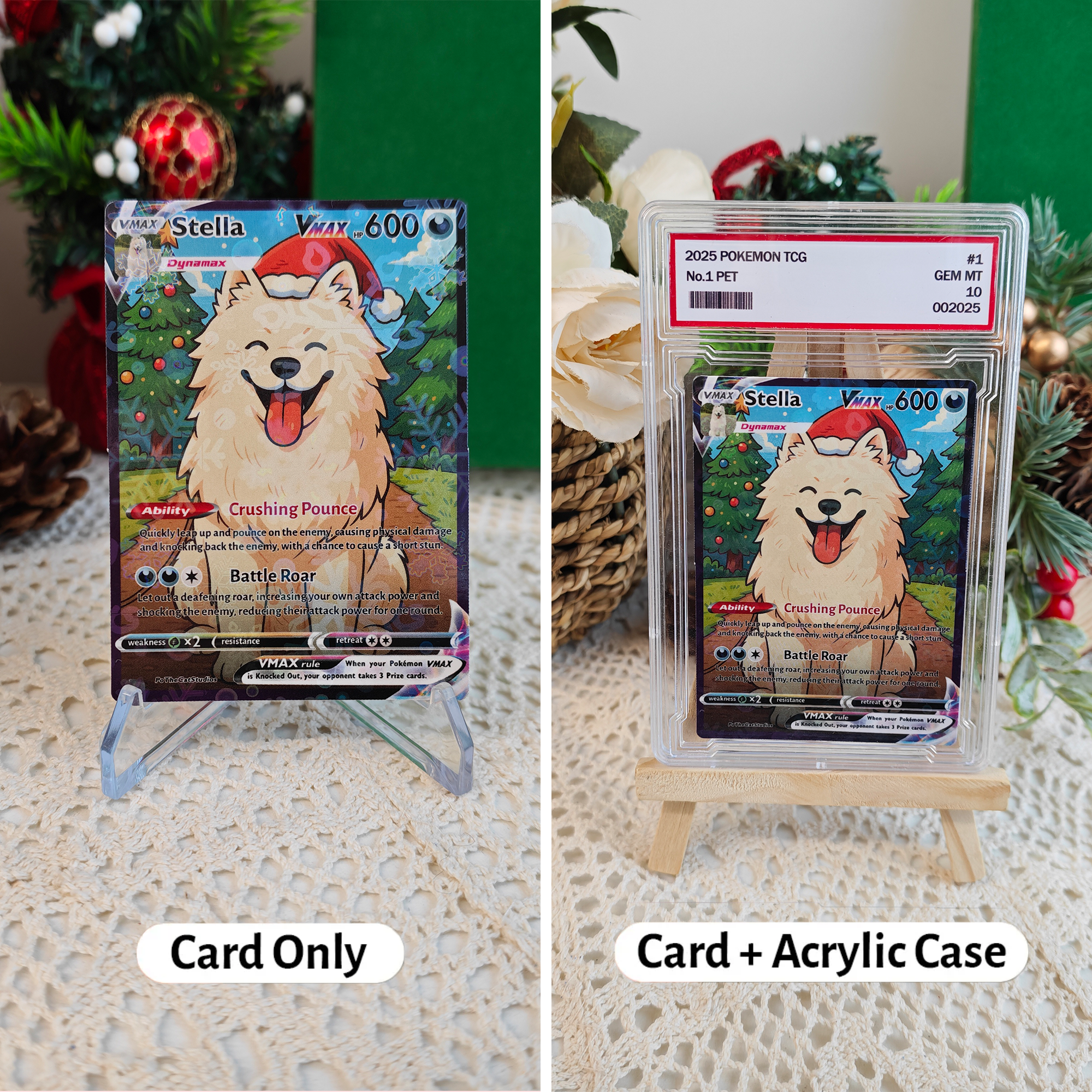Custom Anime Pet Christmas Pokecard V/Vmax/VSTAR/EX/GX Card