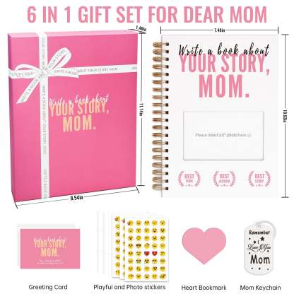 Write A Book About Your Story Mom I Want to Hear-6in1 Gift Set-Claire Custom