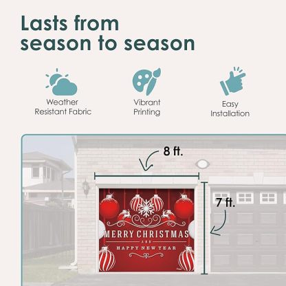 🎄 Christmas  Reusable Garage Door Decoration-Claire Custom