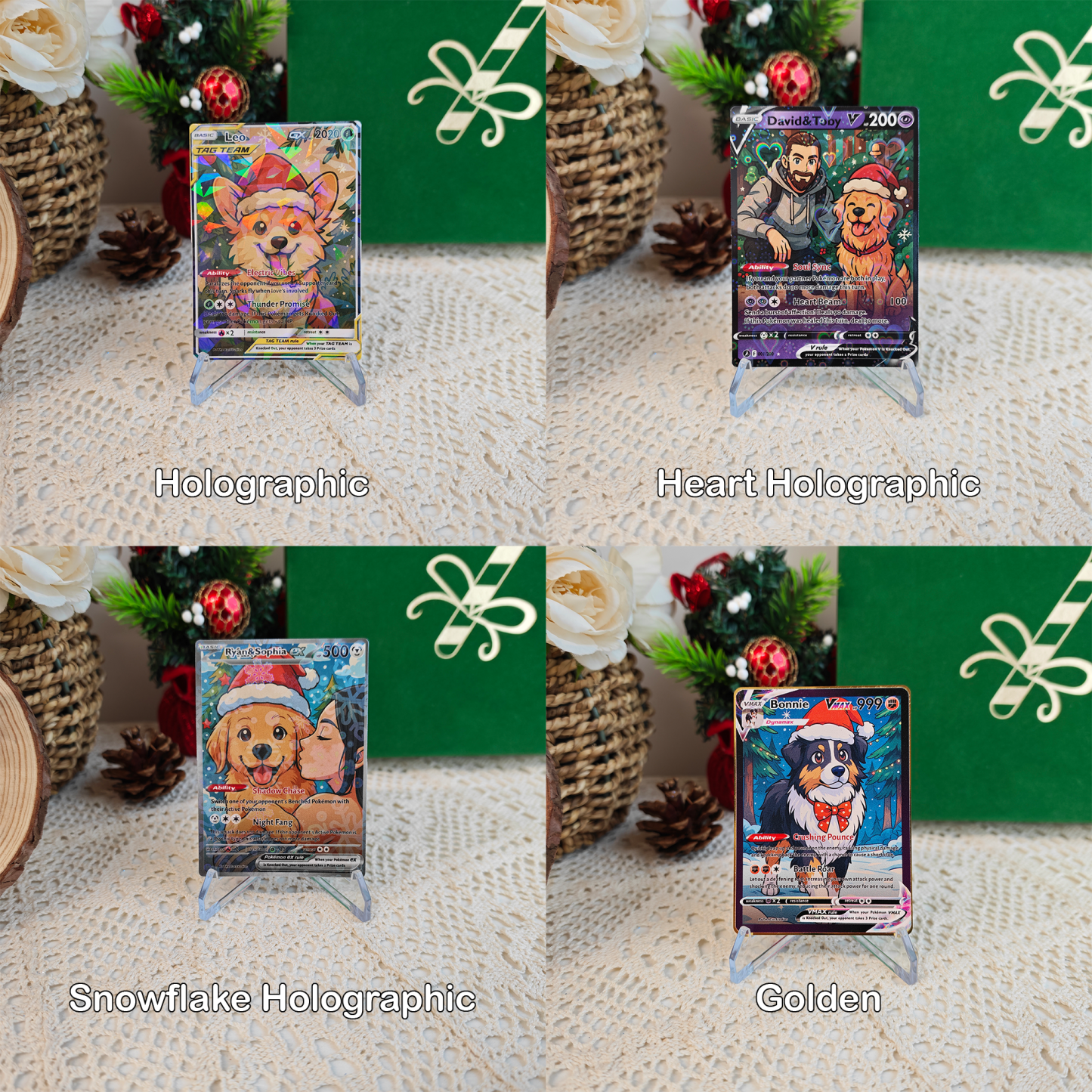 Custom Anime Pet Christmas Pokecard V/Vmax/VSTAR/EX/GX Card