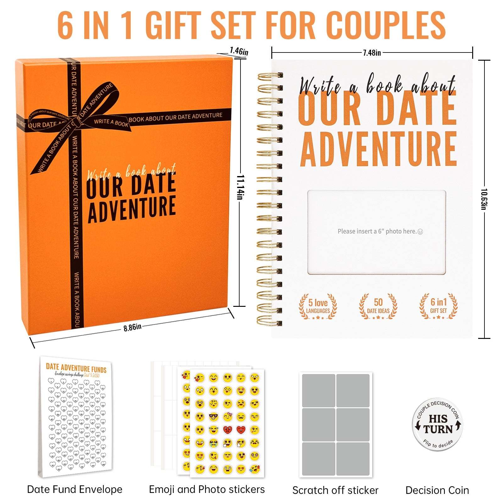 Write A Book About Our Date Adventure-6in1 Gift Set-Claire Custom