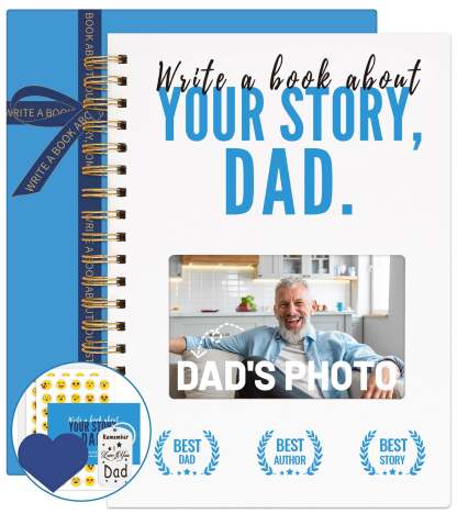 Write A Book About Your Story Dad I Want to Hear-6in1 Gift Set-Claire Custom
