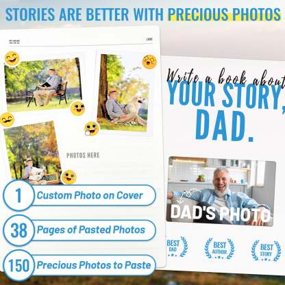 Write A Book About Your Story Dad I Want to Hear-6in1 Gift Set-Claire Custom