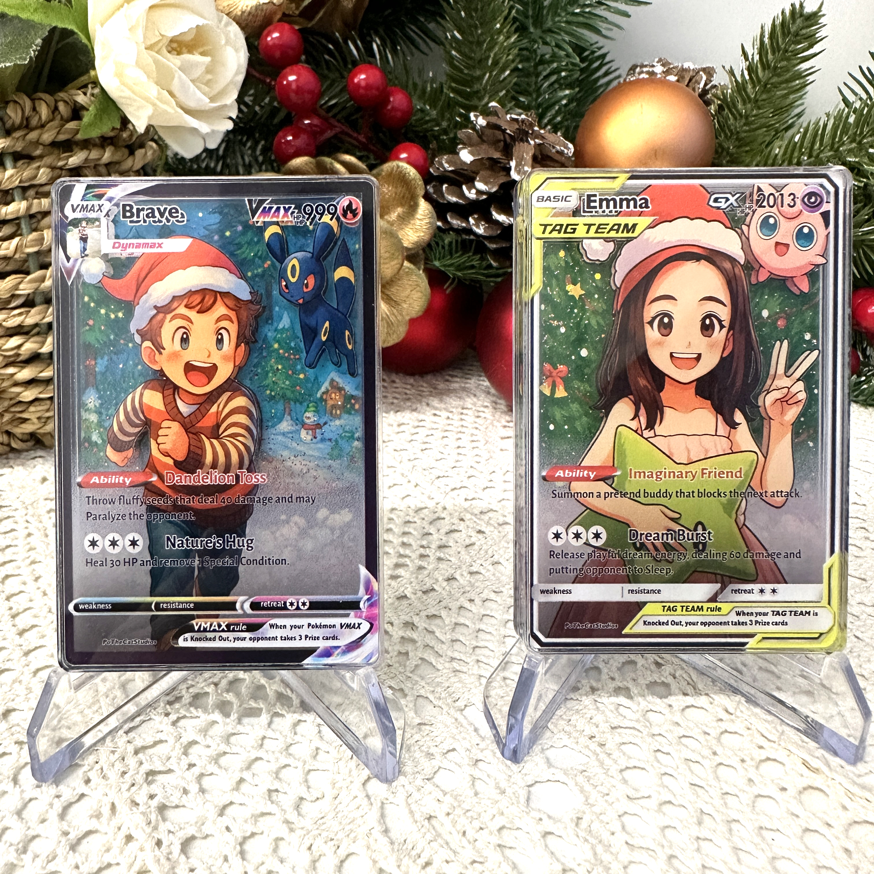 Custom Anime Kid 3D Floating Sand Pokecard TCG V/Vmax/VSTAR/EX/GX Card