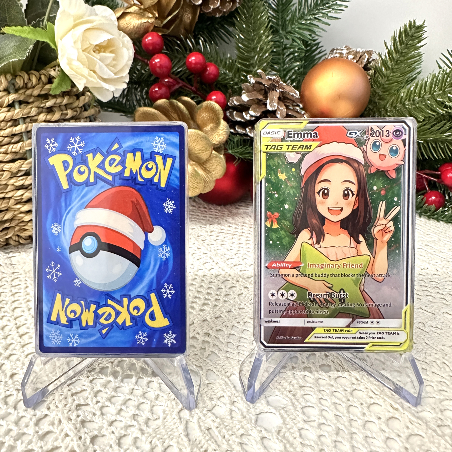 Custom Anime Kid 3D Floating Sand Pokecard TCG V/Vmax/VSTAR/EX/GX Card