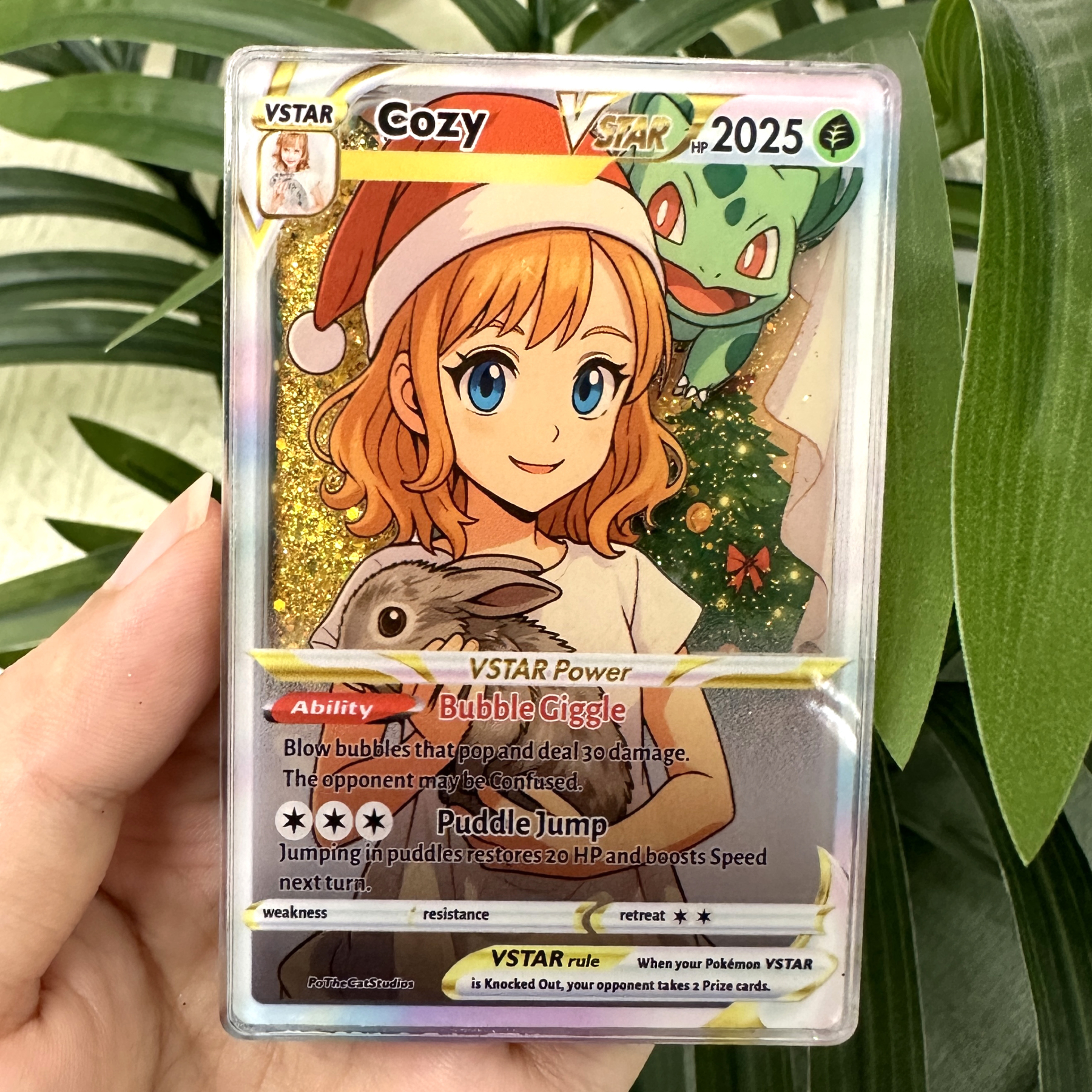 Custom Anime Kid 3D Floating Sand Pokecard TCG V/Vmax/VSTAR/EX/GX Card
