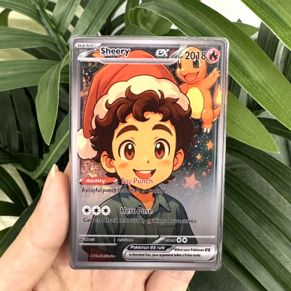 Custom Anime Kid 3D Floating Sand Pokecard TCG V/Vmax/VSTAR/EX/GX Card