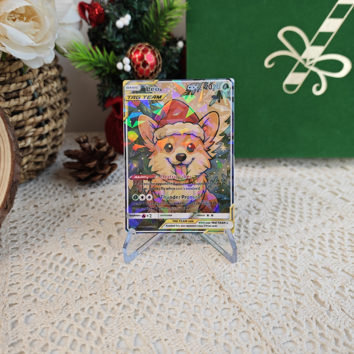 Custom Anime Pet Christmas Pokecard V/Vmax/VSTAR/EX/GX Card