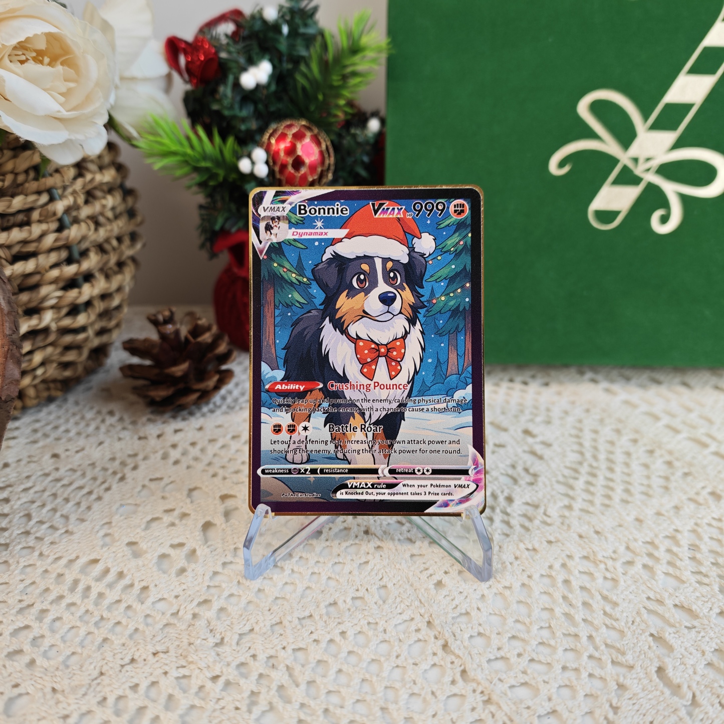 Custom Anime Pet Christmas Pokecard V/Vmax/VSTAR/EX/GX Card