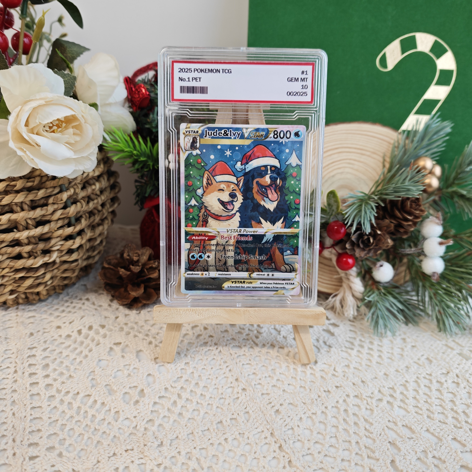 Custom Anime Pet Christmas Pokecard V/Vmax/VSTAR/EX/GX Card