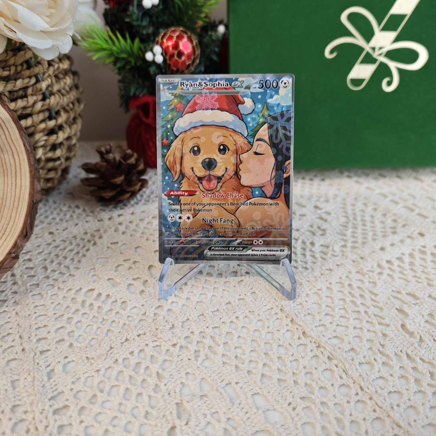 Custom Anime Pet Christmas Pokecard V/Vmax/VSTAR/EX/GX Card