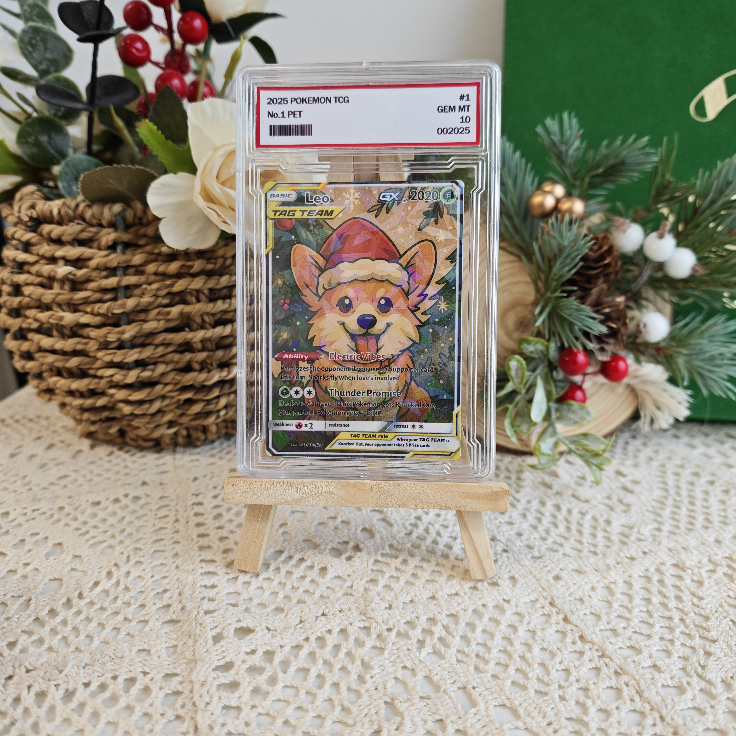 Custom Anime Pet Christmas Pokecard V/Vmax/VSTAR/EX/GX Card