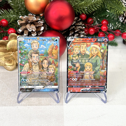Custom Anime Family Christmas Pokecard TCG V/Vmax/VSTAR/EX/GX Card-Claire Custom