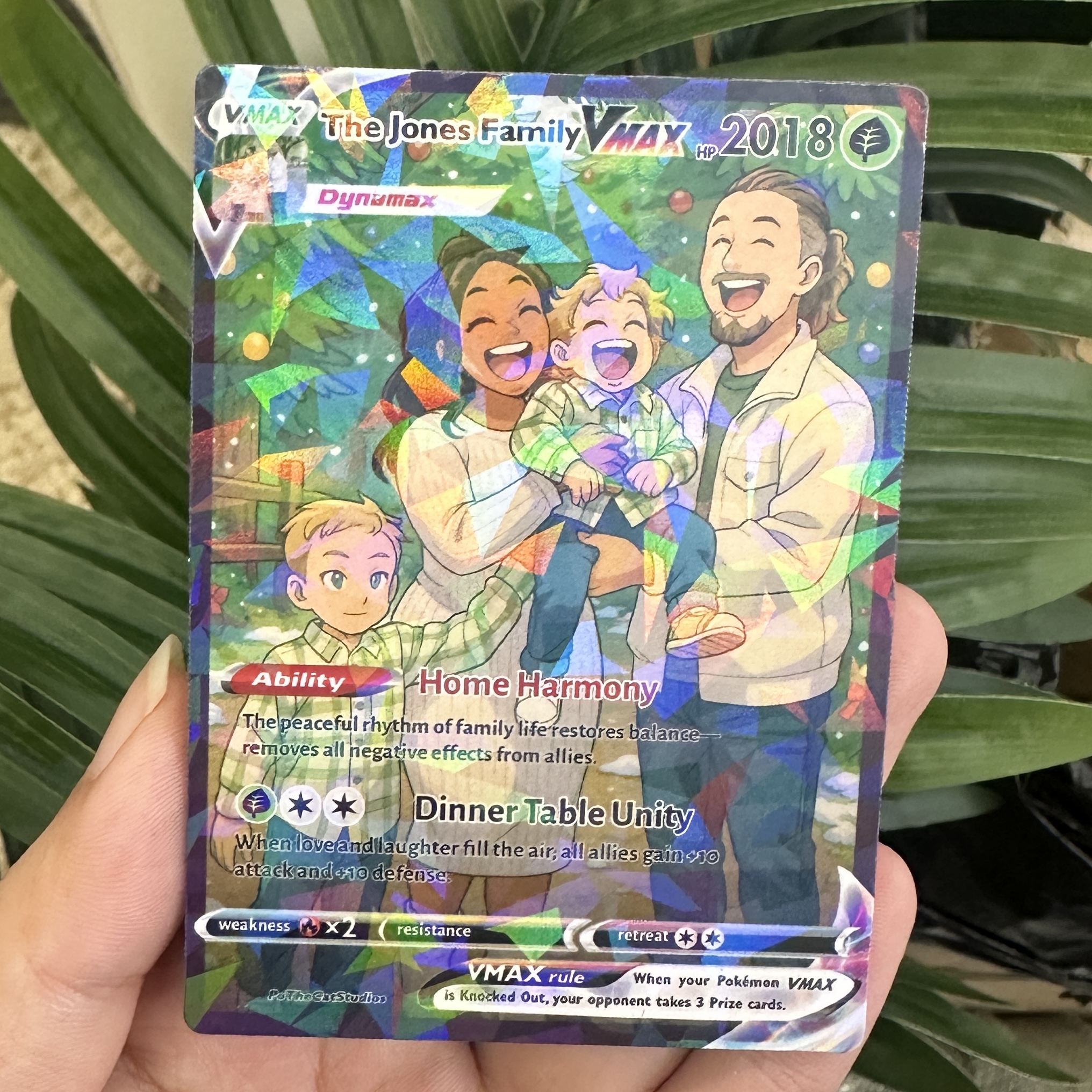 Custom Anime Family Christmas Pokecard TCG V/Vmax/VSTAR/EX/GX Card-Claire Custom