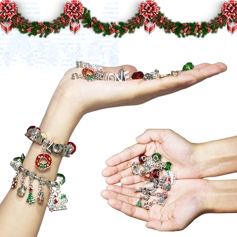 DIY 24 Days Christmas Countdown Calendar Bracelets Set-Claire Custom