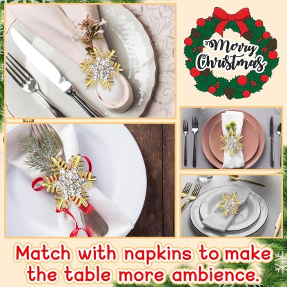 🎅Christmas Napkin Rings for Christmas Holiday Party❄️ Table Decoration🍽️-Claire Custom