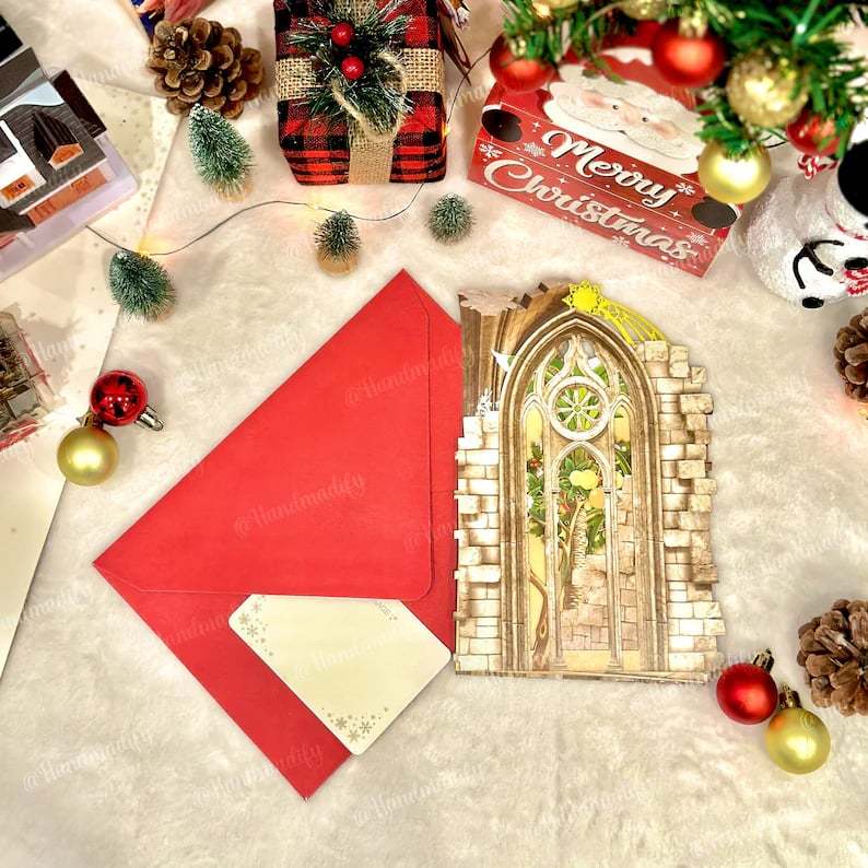 🎄Handcrafted 3D Nativity Scene Christmas Scene Greeting Card-Claire Custom