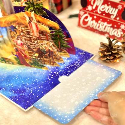 🎄Handcrafted 3D Nativity Scene Christmas Scene Greeting Card-Claire Custom