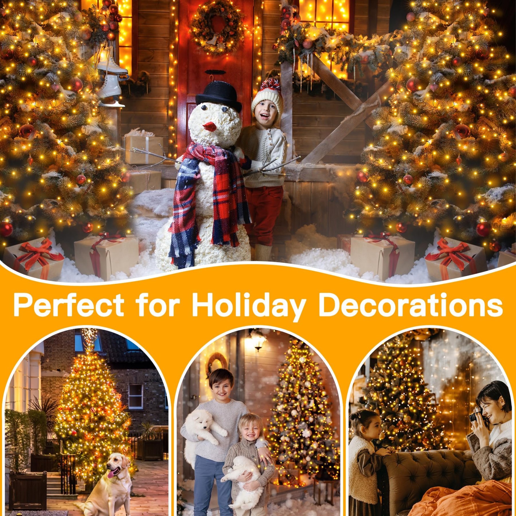 🎄Christmas Tree Waterfall Lights with Ring-Claire Custom