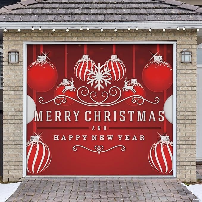 🎄 Christmas  Reusable Garage Door Decoration-Claire Custom