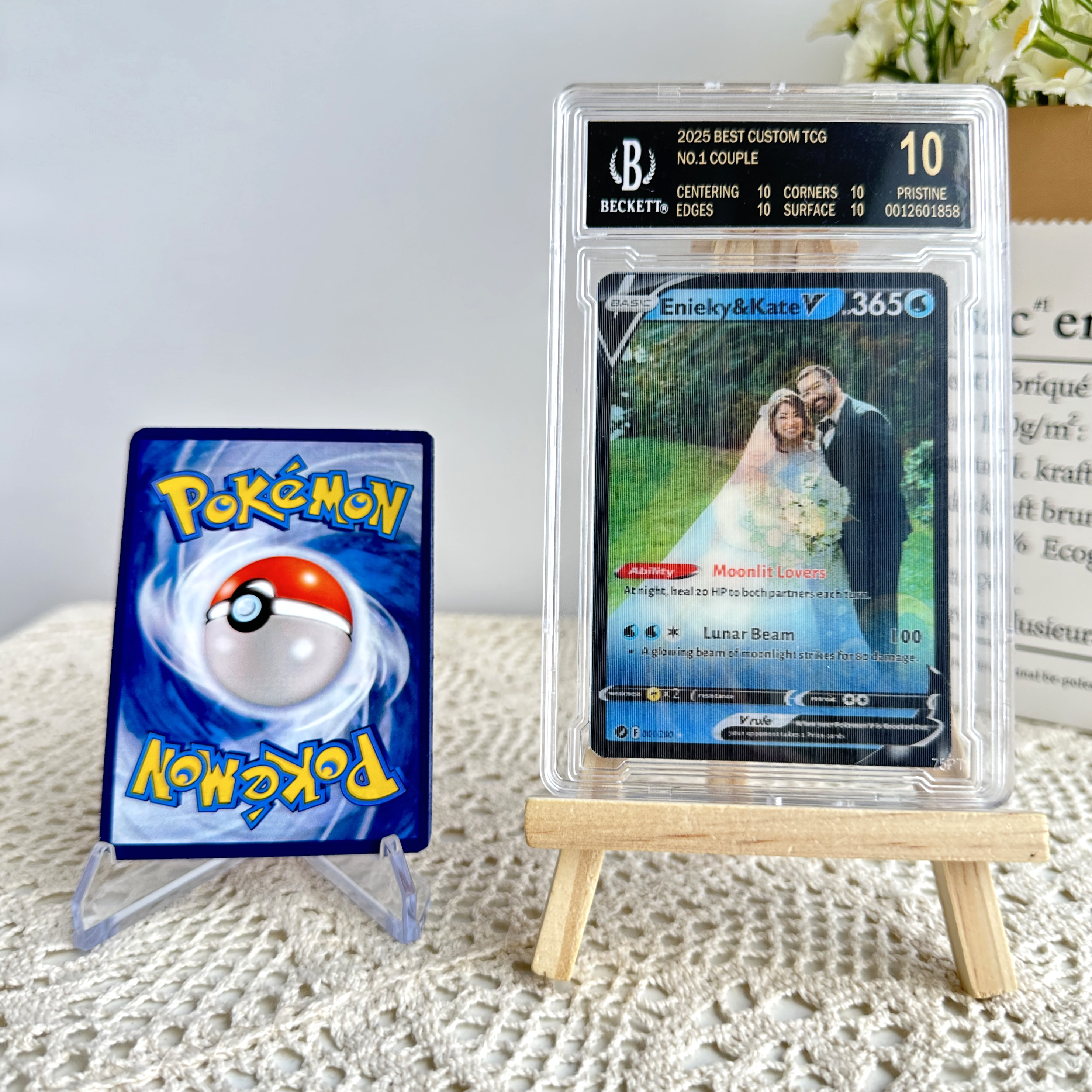 Custom Couple Anime Magic Lenticular Pokecard TCG Card
