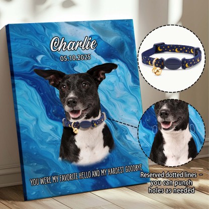 I Want You to See Them Wear Their Collar Again-Personalized Pet Memorial Canvas Wall Art-Claire Custom