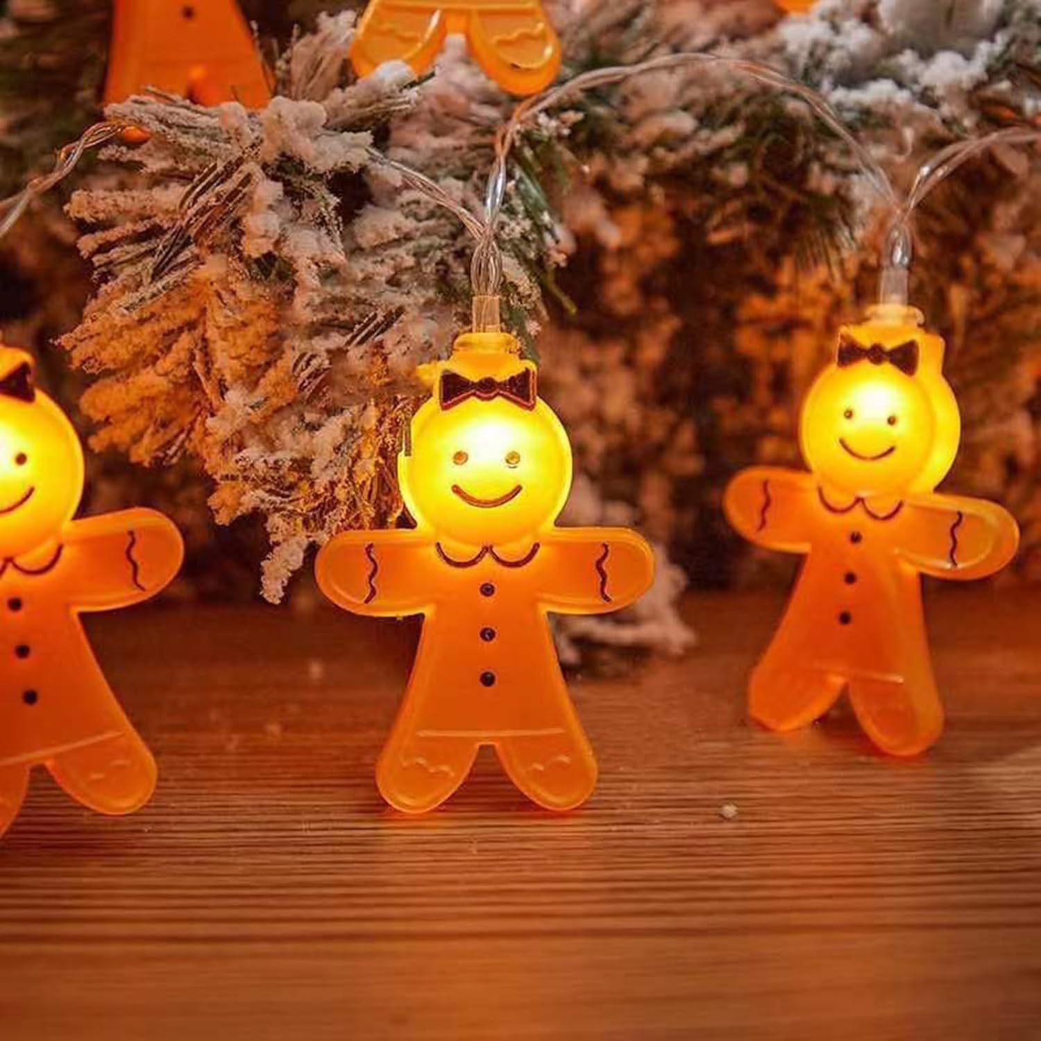 Gingerbread Man String Lights🌟Holiday Atmosphere Gifts🎁Christmas LED Lights-Claire Custom
