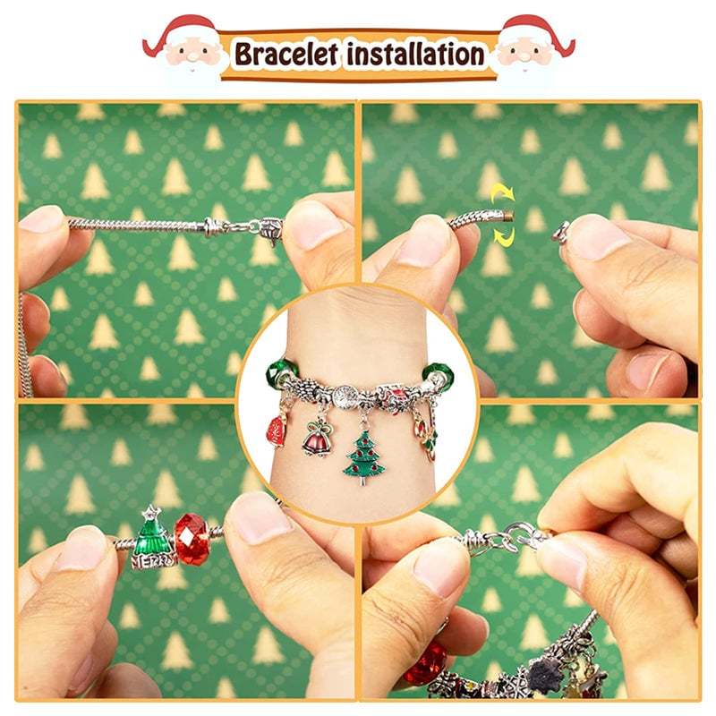 DIY 24 Days Christmas Countdown Calendar Bracelets Set-Claire Custom