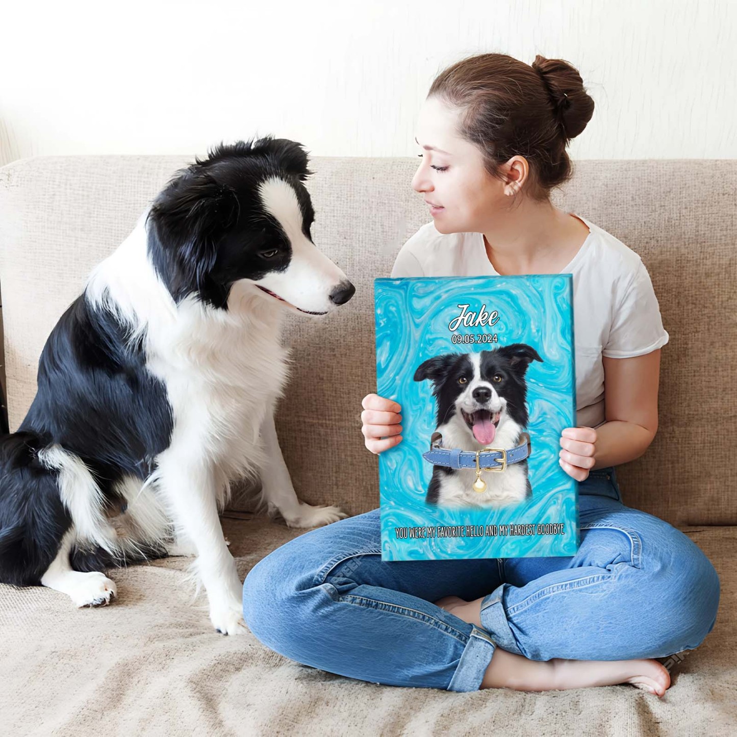 I Want You to See Them Wear Their Collar Again-Personalized Pet Memorial Canvas Wall Art-Claire Custom