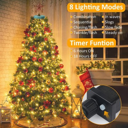 🎄Christmas Tree Waterfall Lights with Ring-Claire Custom