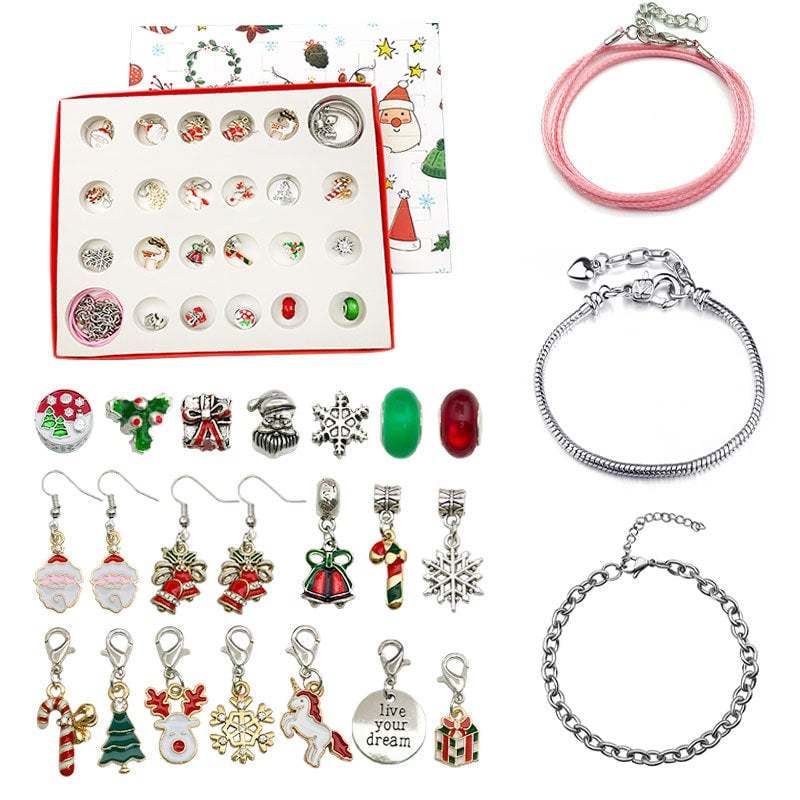 DIY 24 Days Christmas Countdown Calendar Bracelets Set-Claire Custom