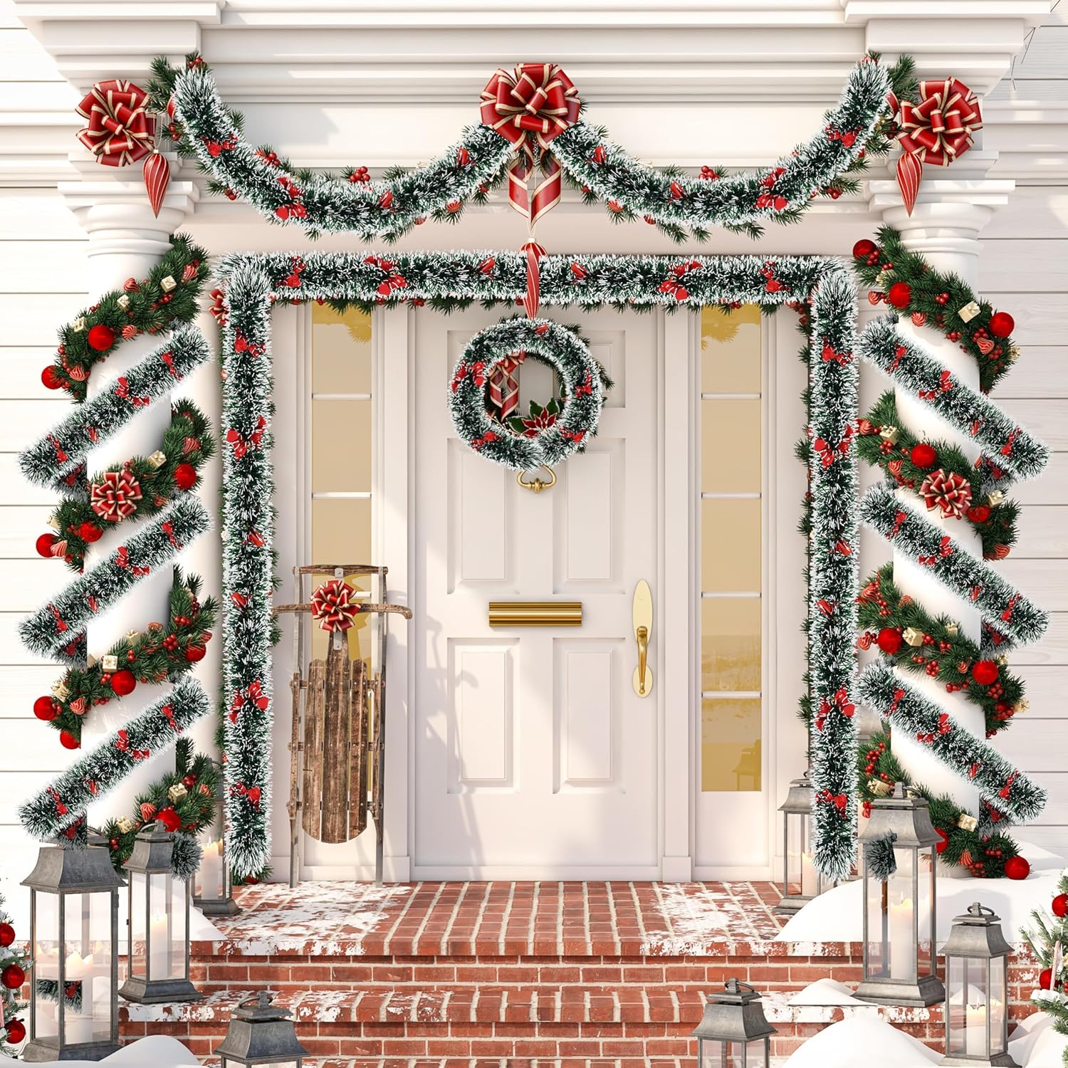 🎅Christmas Garland🎄Christmas Decorations for in Indoor Outdoor-Claire Custom