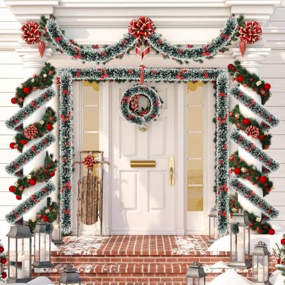 🎅Christmas Garland🎄Christmas Decorations for in Indoor Outdoor-Claire Custom