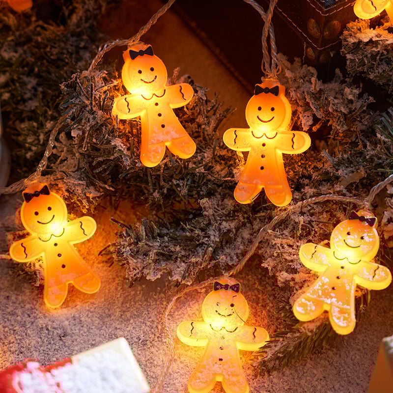 Gingerbread Man String Lights🌟Holiday Atmosphere Gifts🎁Christmas LED Lights-Claire Custom