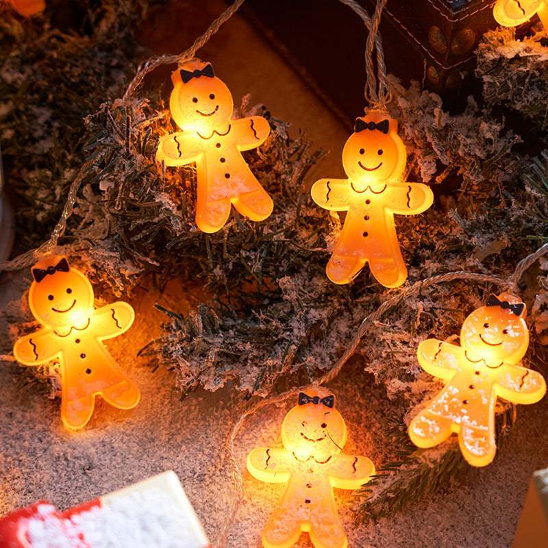 Gingerbread Man String Lights🌟Holiday Atmosphere Gifts🎁Christmas LED Lights-Claire Custom