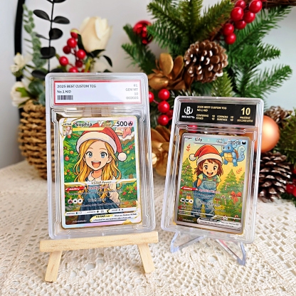 Custom Anime Kid Christmas Pokecard TCG V/Vmax/VSTAR/EX/GX Card