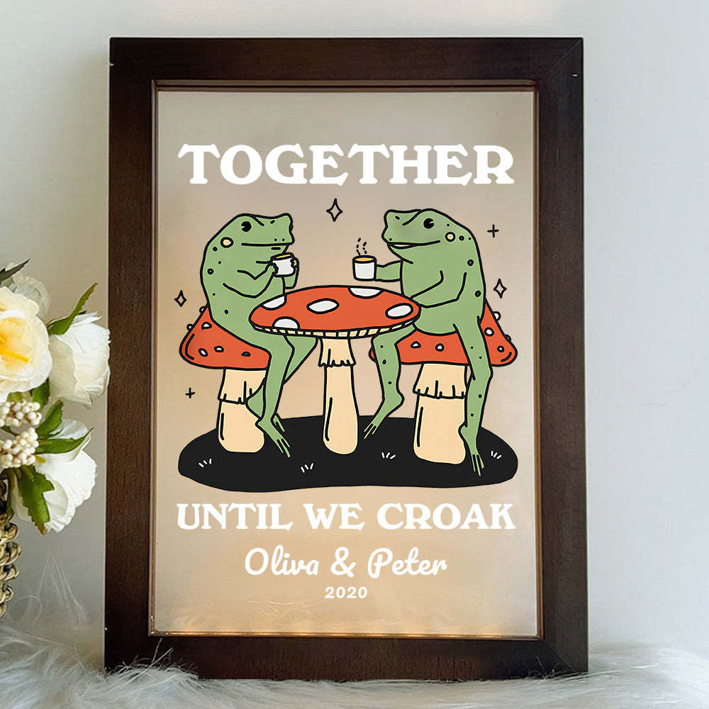 50%OFF⭐️Personalized Frog Illustration LED Light Together Until We Croak Style 1-Claire Custom