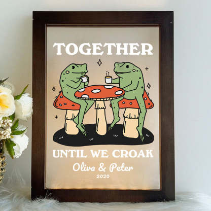 50%OFF⭐️Personalized Frog Illustration LED Light Together Until We Croak Style 1-Claire Custom