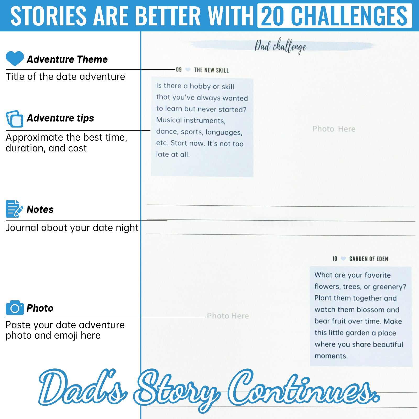 Write A Book About Your Story Dad I Want to Hear-6in1 Gift Set-Claire Custom